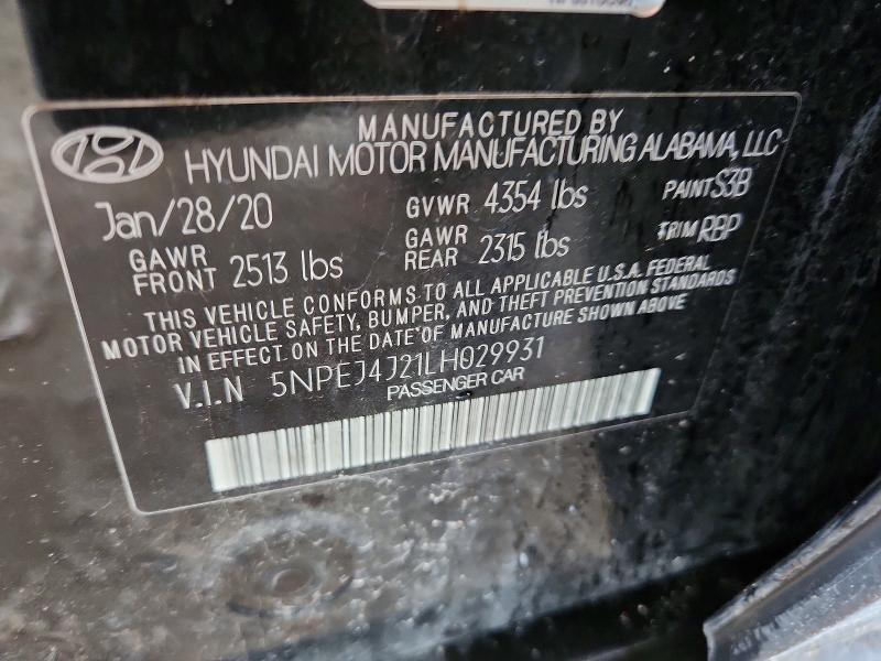 Aukcja sprzedaży 2020 Hyundai Sonata, vin: 5NPEJ4J21LH029931, numer aukcji: 54891026