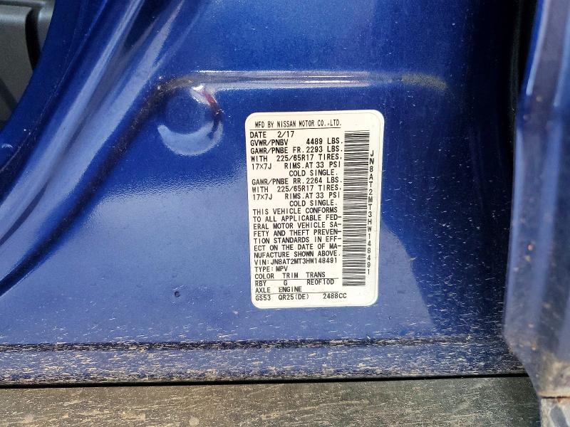 Продаж на аукціоні авто 2017 Nissan Rogue, vin: JN8AT2MT3HW148491, номер лоту: 85635285