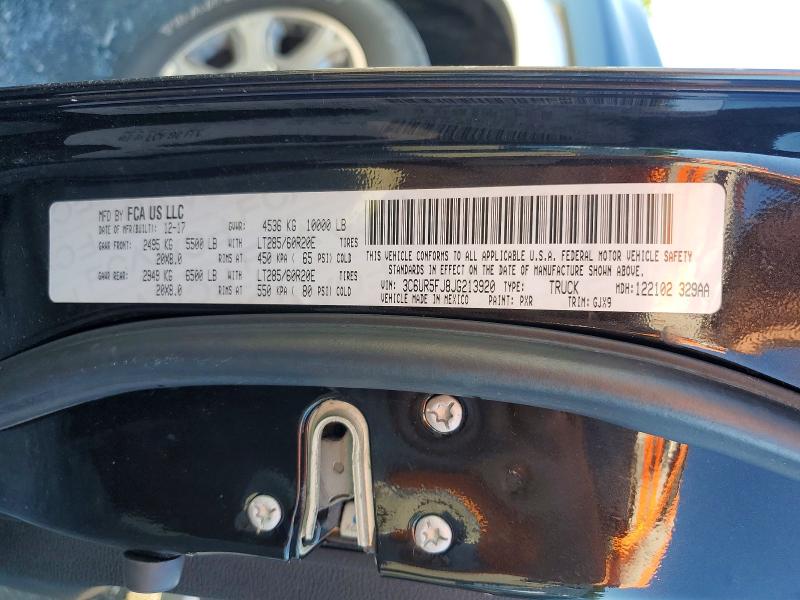 Продаж на аукціоні авто 2018 Ram 2500, vin: 3C6UR5FJ8JG213920, номер лоту: 57836816