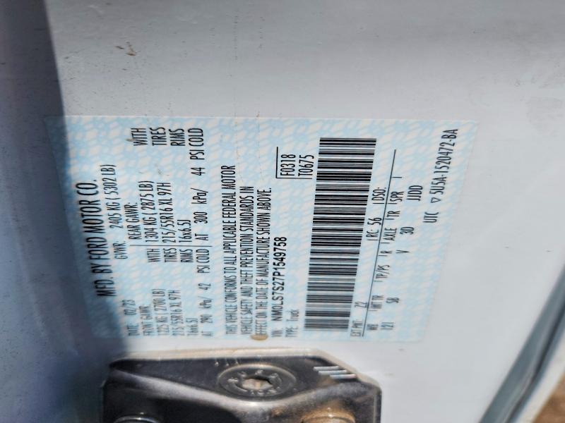 Aukcja sprzedaży 2023 Ford Transit Connect, vin: NM0LS7S27P1549758, numer aukcji: 55609726