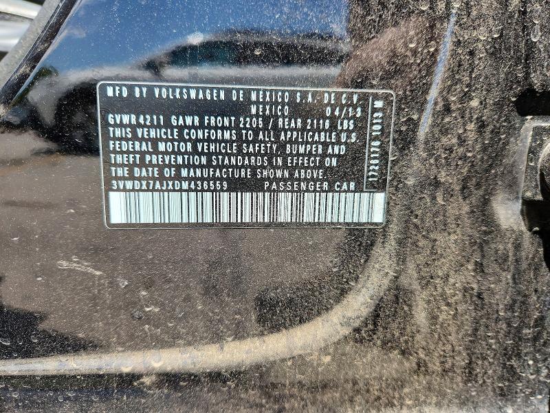 Aukcja sprzedaży 2013 Volkswagen Jetta, vin: 3VWDX7AJXDM436559, numer aukcji: 59118396