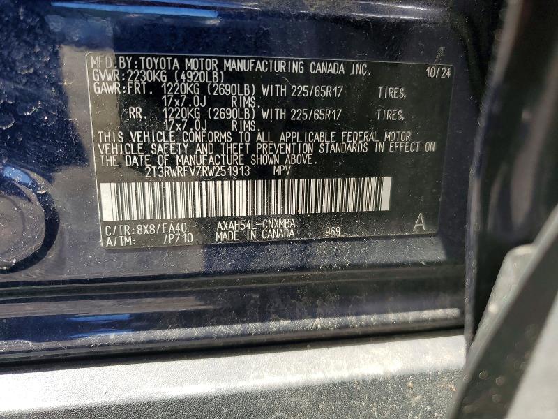 Aukcja sprzedaży 2024 Toyota Rav4 Hybrid, vin: 2T3RWRFV7RW251913, numer aukcji: 56747716