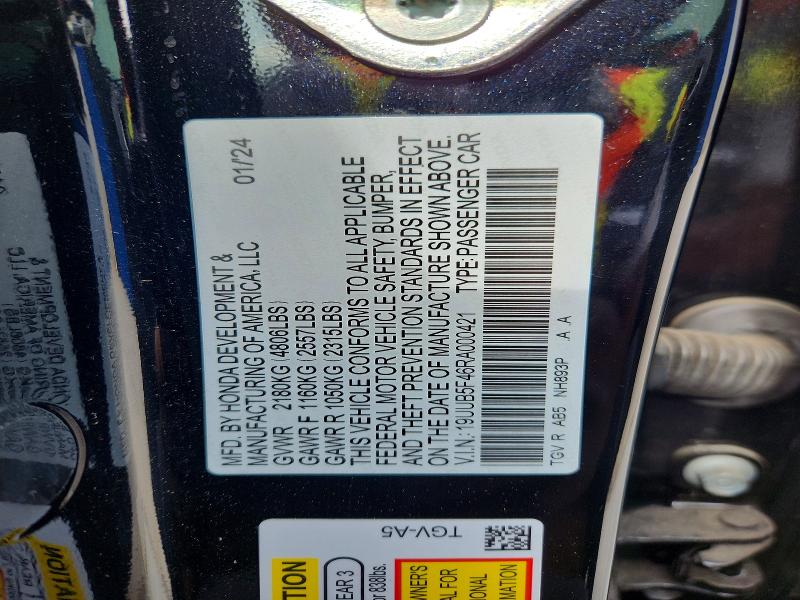 Aukcja sprzedaży 2024 Acura Tlx, vin: 19UUB5F46RA000421, numer aukcji: 56459386