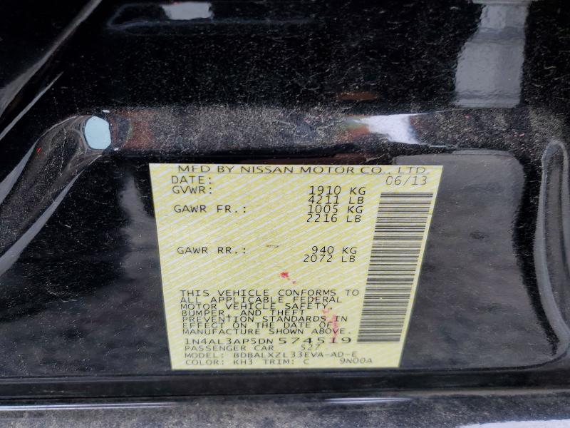 85619005 :رقم المزاد ، 1N4AL3AP5DN574519 vin ، 2013 Nissan Altima مزاد بيع
