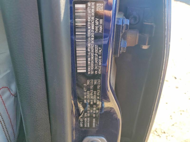 55350556 :رقم المزاد ، ZACCJABB7JPJ06257 vin ، 2018 Jeep Renegade مزاد بيع