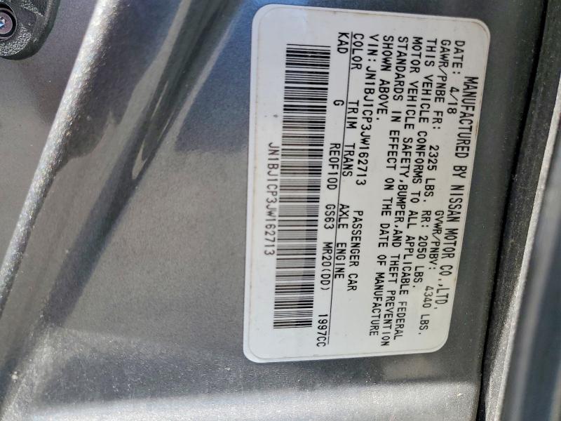 Aukcja sprzedaży 2018 Nissan Rogue Sport, vin: JN1BJ1CP3JW162713, numer aukcji: 57465686