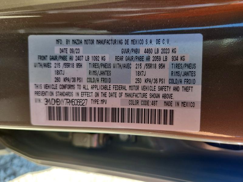 57656336 :رقم المزاد ، 3MVDMBXY7RM606627 vin ، 2024 Mazda Cx-30 مزاد بيع