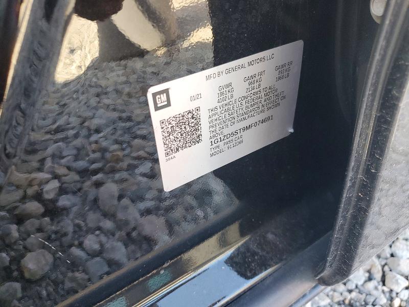 Aukcja sprzedaży 2021 Chevrolet Malibu, vin: 1G1ZD5ST9MF074691, numer aukcji: 56692316