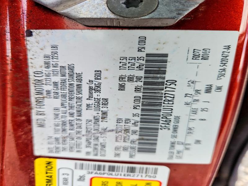 Продажа на аукционе авто 2014 Ford Fusion, vin: 3FA6P0LU1ER271750, номер лота: 56684736