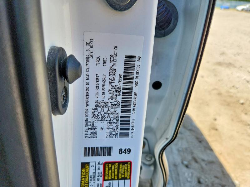 2021 Toyota Tacoma მანქანა იყიდება აუქციონზე, vin: 3TMCZ5AN6MM403865, აუქციონის ნომერი: 56394636