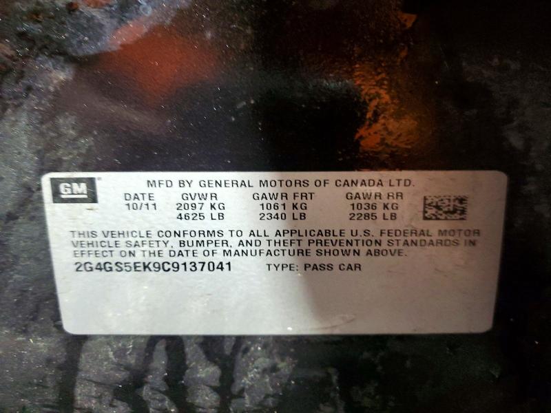 Aukcja sprzedaży 2012 Buick Regal, vin: 2G4GS5EK9C9137041, numer aukcji: 57698996