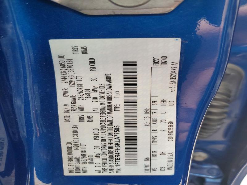 Продаж на аукціоні авто 2019 Ford Ranger, vin: 1FTER4FH6KLA77585, номер лоту: 58129256