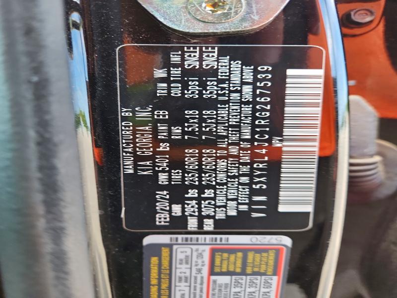 Aukcja sprzedaży 2024 Kia Sorento, vin: 5XYRL4JC1RG267539, numer aukcji: 59589116