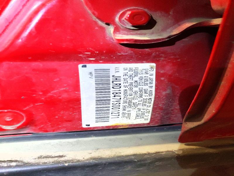 57533446 :رقم المزاد ، JHLRD1847YS001271 vin ، 2000 Honda Cr-v مزاد بيع