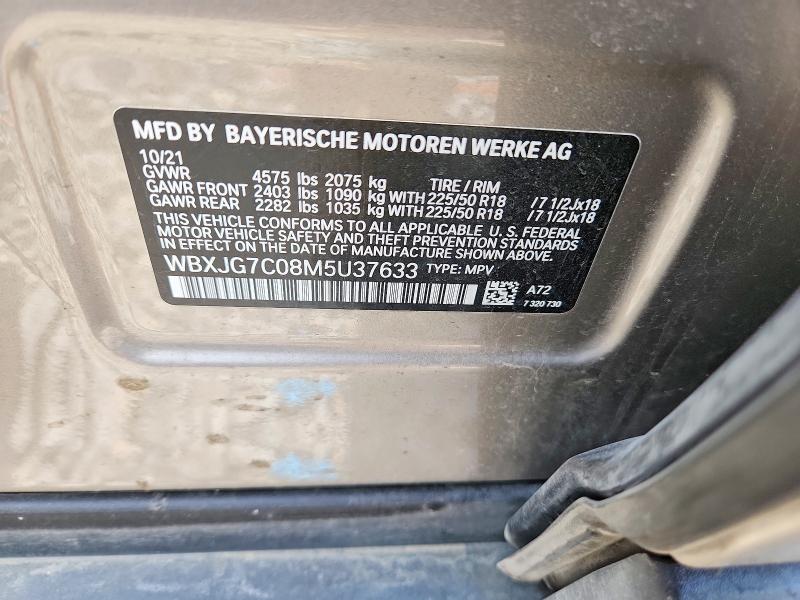 Aukcja sprzedaży 2021 Bmw X1, vin: WBXJG7C08M5U37633, numer aukcji: 59176626
