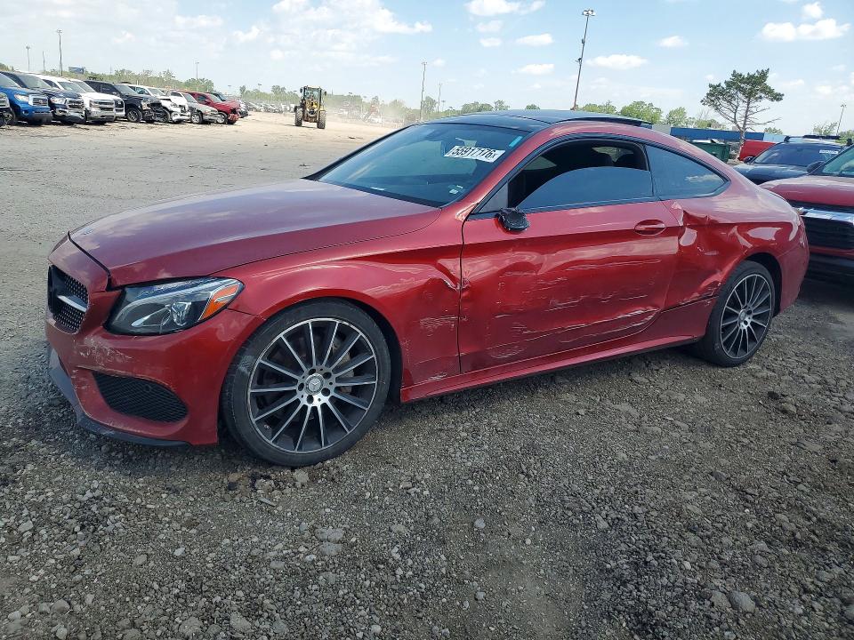 55917176 :رقم المزاد ، WDDWJ4JB6HF502461 vin ، 2017 Mercedes-benz C مزاد بيع