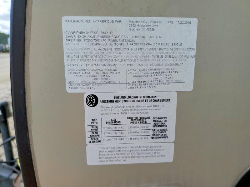 Продажа на аукционе авто 2017 Cole Trailers, vin: 4YDT25127HM935232, номер лота: 57352576