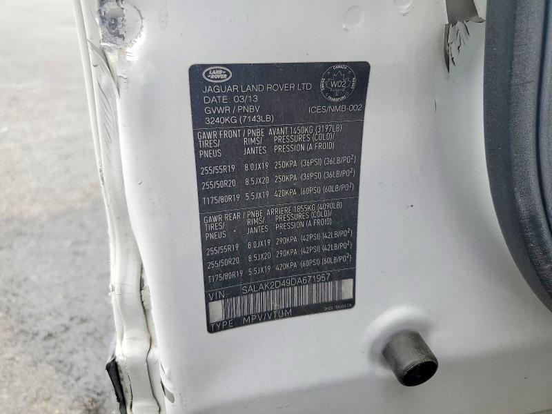 Продажа на аукционе авто 2013 Land Rover Lr4, vin: SALAK2D49DA671957, номер лота: 56891836