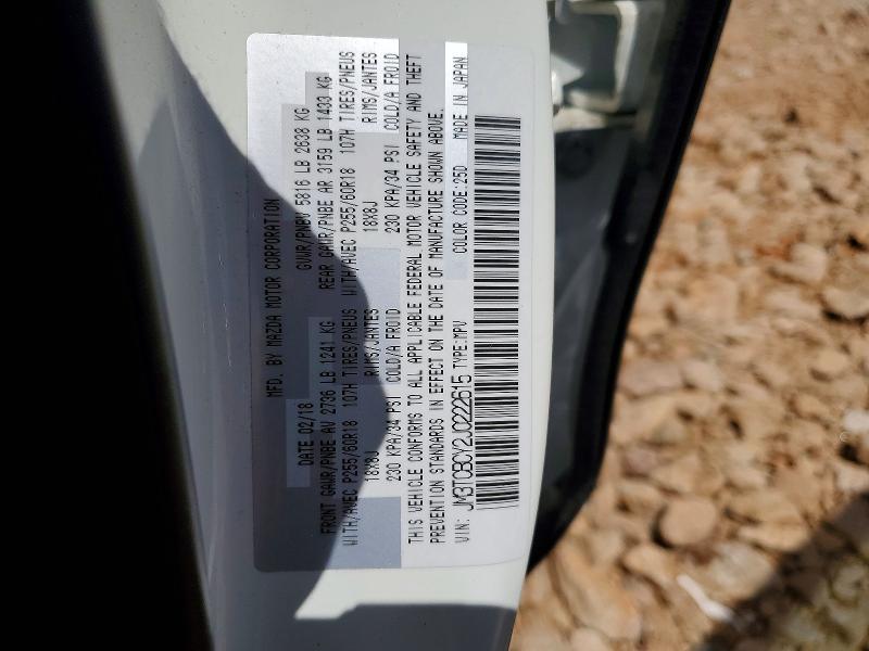57346496 :رقم المزاد ، JM3TCBCY2J0222615 vin ، 2018 Mazda Cx-9 مزاد بيع