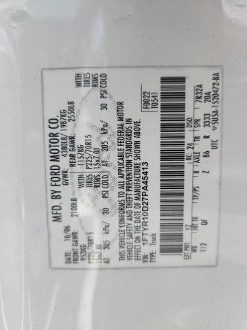 2007 Ford Ranger მანქანა იყიდება აუქციონზე, vin: 1FTYR10D27PA45413, აუქციონის ნომერი: 55556326