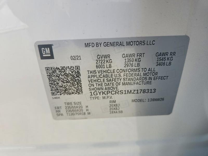 Продаж на аукціоні авто 2021 Cadillac Xt6, vin: 1GYKPCRS1MZ178313, номер лоту: 56655536