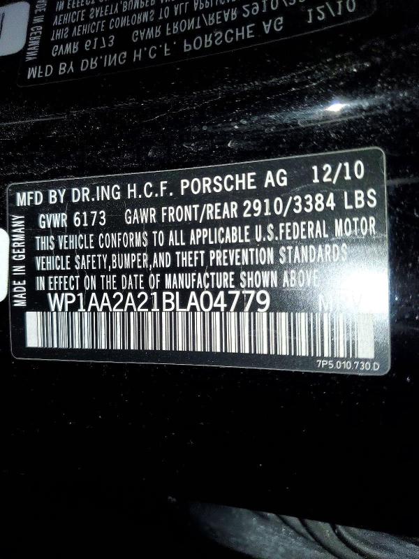 Aukcja sprzedaży 2011 Porsche Cayenne, vin: WP1AA2A21BLA04779, numer aukcji: 55878166