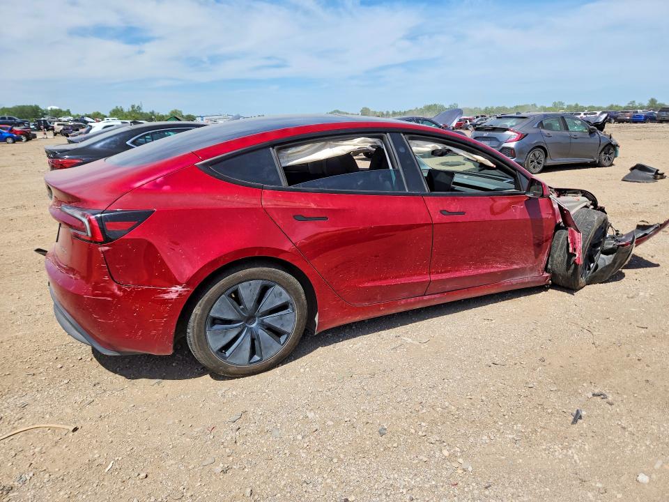 2025 Tesla Model 3 მანქანა იყიდება აუქციონზე, vin: 5YJ3E1EB3SF938187, აუქციონის ნომერი: 55884566