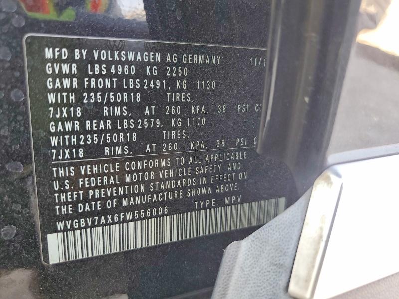 Aukcja sprzedaży 2015 Volkswagen Tiguan, vin: WVGBV7AX6FW556006, numer aukcji: 57942836