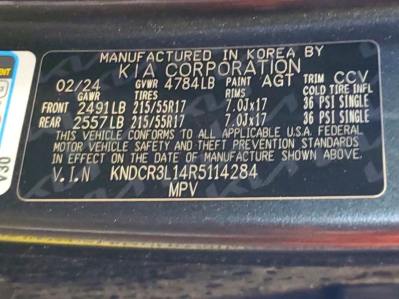 Продажа на аукционе авто 2024 Kia Niro, vin: KNDCR3L14R5114284, номер лота: 56831656