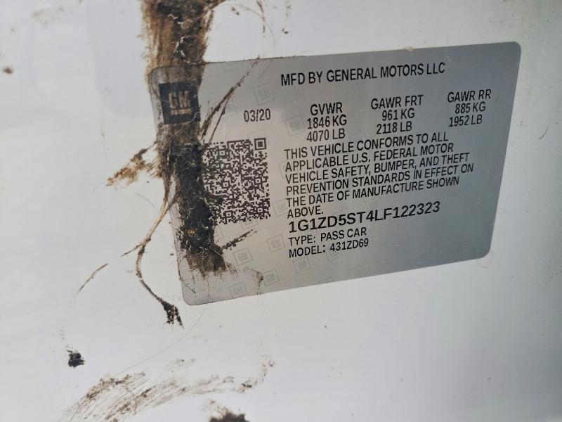 Aukcja sprzedaży 2020 Chevrolet Malibu, vin: 1G1ZD5ST4LF122323, numer aukcji: 57884826