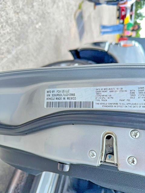 Продаж на аукціоні авто 2020 Ram 2500, vin: 3C6UR5DL7LG313966, номер лоту: 56161996