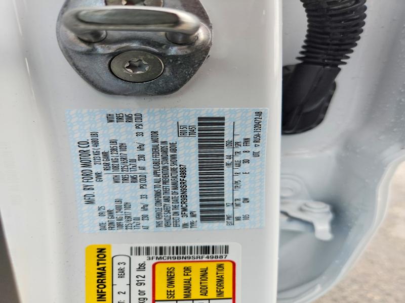 55344446 :رقم المزاد ، 3FMCR9BN9SRF49887 vin ، 2025 Ford Bronco Sport مزاد بيع