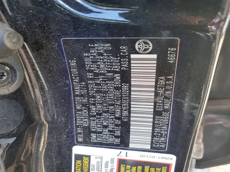 Продаж на аукціоні авто 2014 Toyota Avalon, vin: 4T1BK1EB0EU132982, номер лоту: 54473016