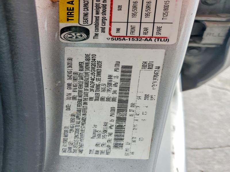Продаж на аукціоні авто 2016 Ford Fiesta, vin: 3FADP4CJ5GM203410, номер лоту: 57995396