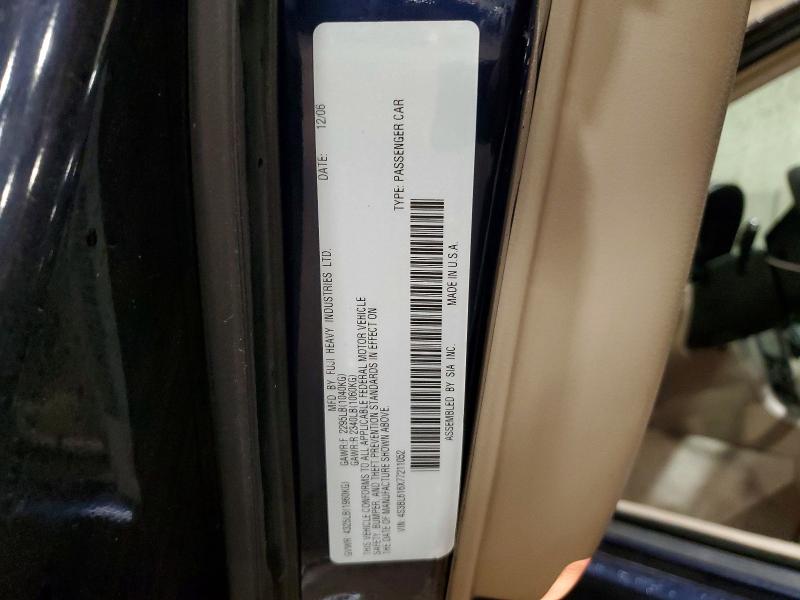 2007 Subaru Legacy მანქანა იყიდება აუქციონზე, vin: 4S3BL616X77211052, აუქციონის ნომერი: 58468116