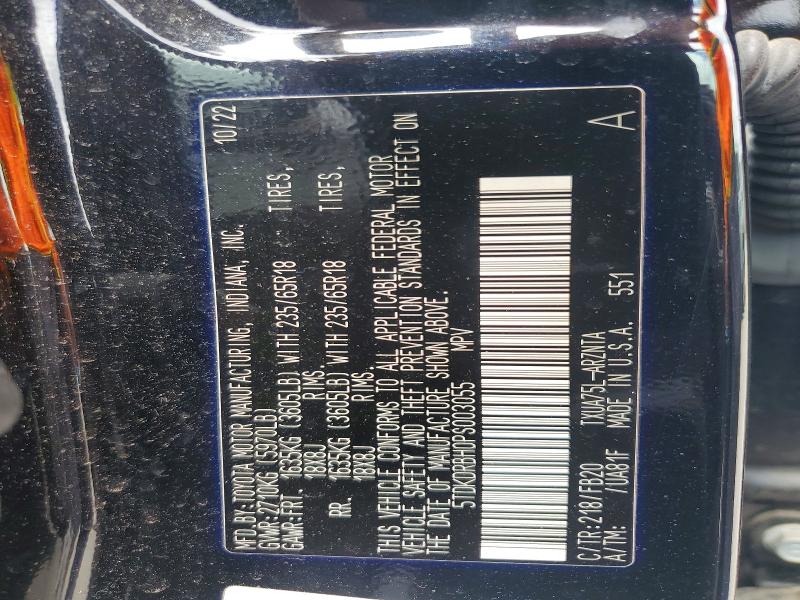 2023 Toyota Highlander მანქანა იყიდება აუქციონზე, vin: 5TDKDRBH0PS003055, აუქციონის ნომერი: 51193026