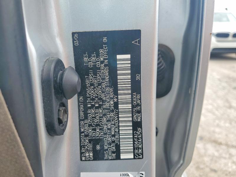 55376286 :رقم المزاد ، JTEBU14R760099772 vin ، 2006 Toyota 4runner مزاد بيع