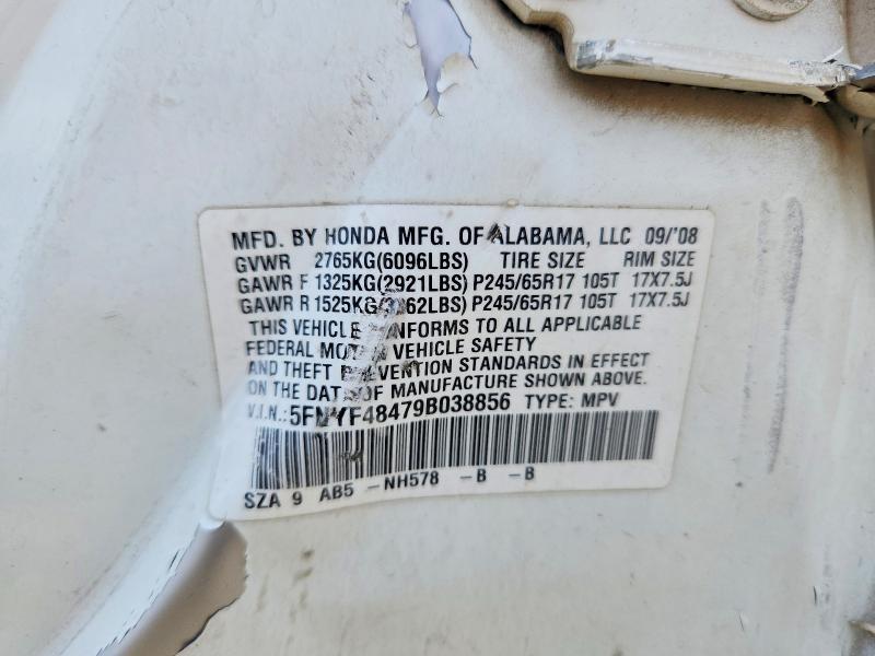 Aukcja sprzedaży 2009 Honda Pilot, vin: 5FNYF48479B038856, numer aukcji: 56371666