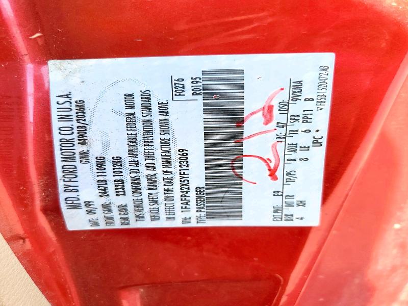 Продажа на аукционе авто 2000 Ford Mustang, vin: 1FAFP42X5YF123069, номер лота: 58422726