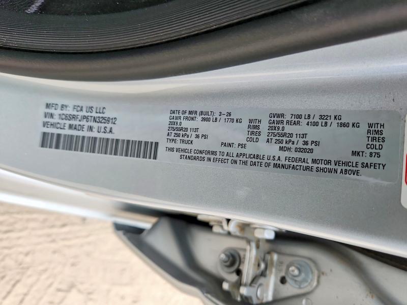 Продажа на аукционе авто 2026 Ram 1500, vin: 1C6SRFJP6TN325912, номер лота: 56637546
