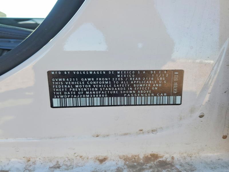 Продаж на аукціоні авто 2013 Volkswagen Jetta, vin: 3VWDP7AJ2DM398860, номер лоту: 57754756