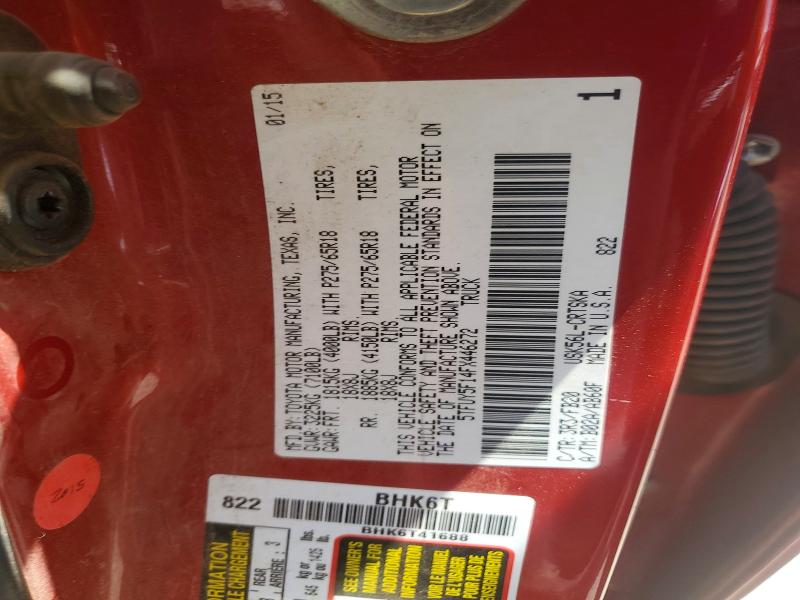 Auction sale of the 2015 Toyota Tundra, vin: 5TFUY5F14FX446272, lot number: 55618496