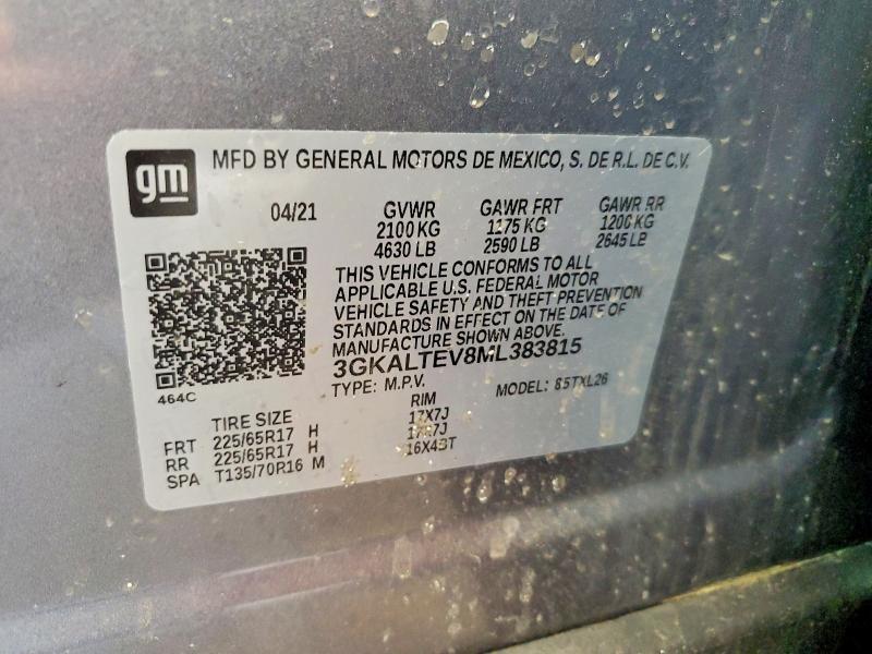 Продаж на аукціоні авто 2021 Gmc Terrain, vin: 3GKALTEV8ML383815, номер лоту: 57150356