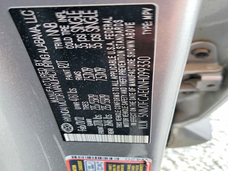 57664256 :رقم المزاد ، 5NMJFCAE0NH099330 vin ، 2022 Hyundai Tucson مزاد بيع