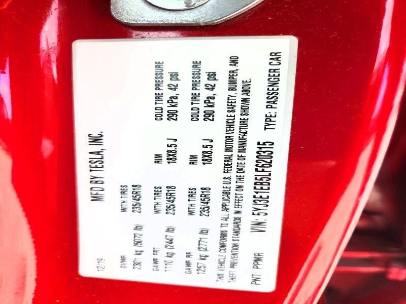 Aukcja sprzedaży 2020 Tesla Model 3, vin: 5YJ3E1EB5LF620315, numer aukcji: 57519726