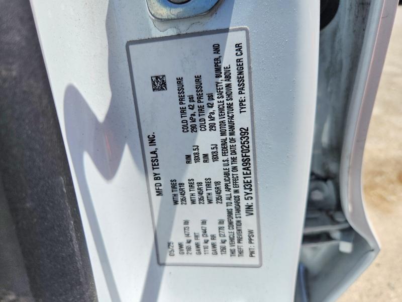 Продажа на аукционе авто 2025 Tesla Model 3, vin: 5YJ3E1EA9SF025392, номер лота: 56713076