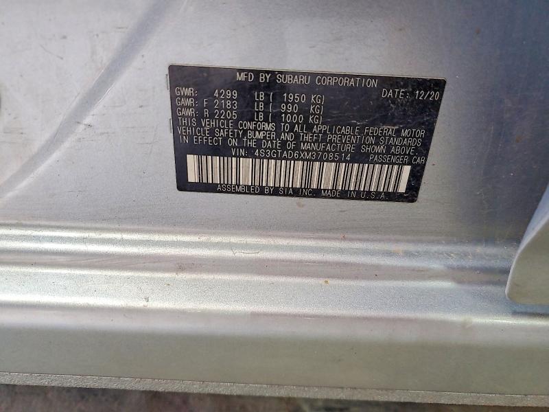 Aukcja sprzedaży 2021 Subaru Impreza, vin: 4S3GTAD6XM3708514, numer aukcji: 57416326