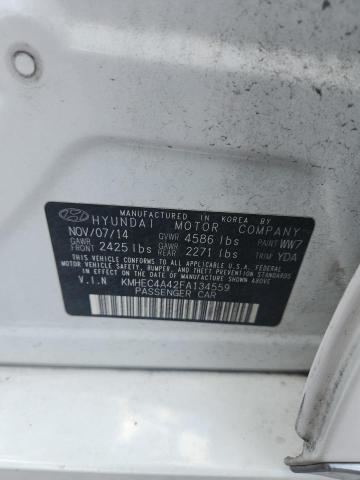 58195626 :رقم المزاد ، KMHEC4A42FA134559 vin ، 2015 Hyundai Sonata Hybrid مزاد بيع