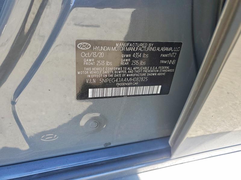 Aukcja sprzedaży 2021 Hyundai Sonata, vin: 5NPEG4JA4MH082825, numer aukcji: 57871686
