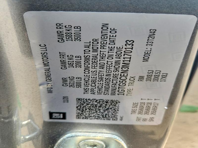 Aukcja sprzedaży 2021 Gmc Canyon, vin: 1GTG5CEN3M1170133, numer aukcji: 85995755